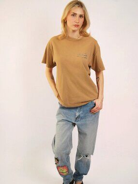 Y2K Surf T-Shirt (M) medium brown vintage Hawaiian Legends sporty streetwear